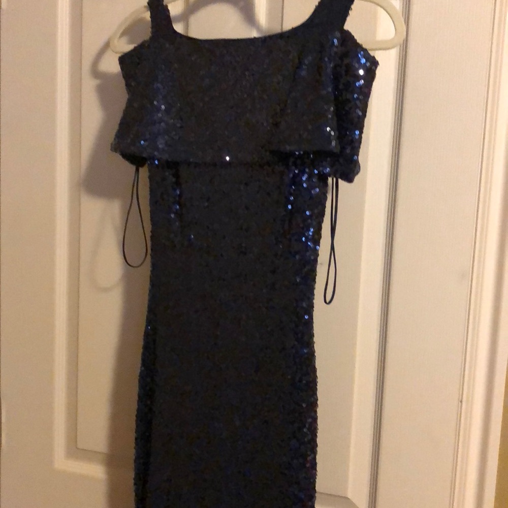 Badgley Mischa Blue Sequined Gown size 0